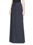 Front View - Click To Enlarge - CHLOÉ - Button cotton twill maxi skirt