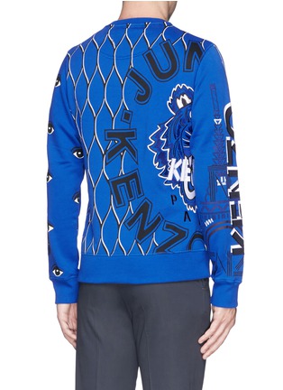 Back View - Click To Enlarge - KENZO - Eye print and embroidery sweatshirt