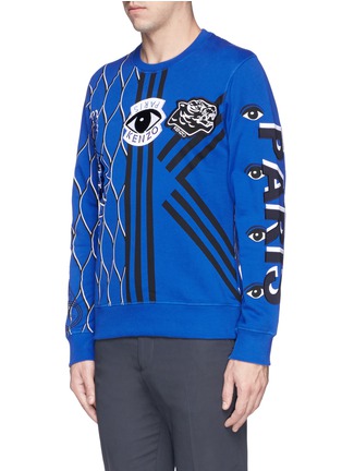 Front View - Click To Enlarge - KENZO - Eye print and embroidery sweatshirt