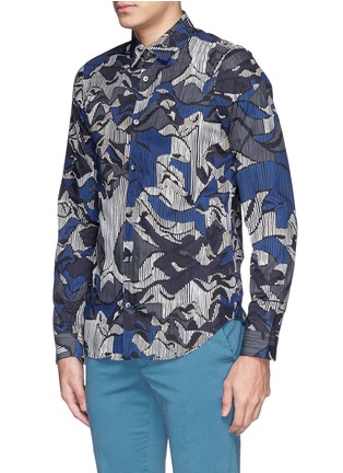 Front View - Click To Enlarge - KENZO - Abstract print stripe shirt
