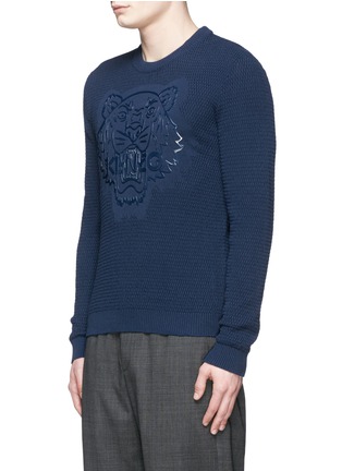 Front View - Click To Enlarge - KENZO - Rubber tiger head print sweater