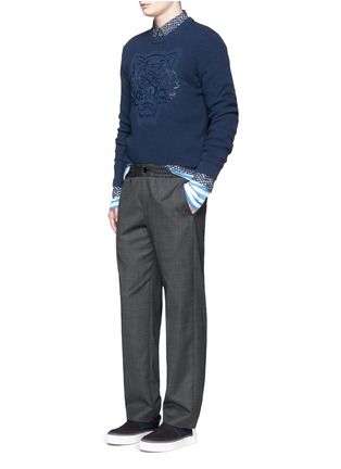 Figure View - Click To Enlarge - KENZO - Rubber tiger head print sweater