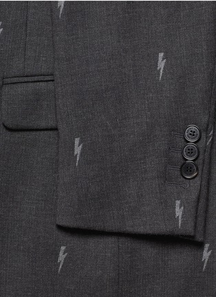 Detail View - Click To Enlarge - NEIL BARRETT - Thunderbolt wool blend blazer