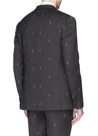 Back View - Click To Enlarge - NEIL BARRETT - Thunderbolt wool blend blazer