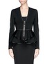 Main View - Click To Enlarge - GIVENCHY - Waterfall peplum double-bonded jersey jacket