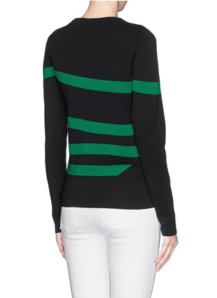 Back View - Click To Enlarge - CHLOÉ - Stripe virgin wool sweater