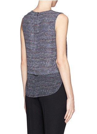 Back View - Click To Enlarge - THEORY - 'Hodal' C silk tweedscape print tank top