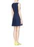 Back View - Click To Enlarge - ALICE & OLIVIA - 'Shanna' boat neck pleated dress