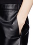 Detail View - Click To Enlarge - THEORY - 'Haddie' leather combo shift dress