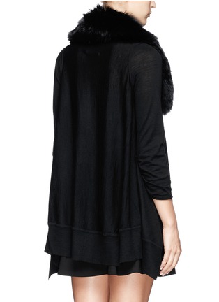 Back View - Click To Enlarge - ALICE & OLIVIA - 'Izzy' fox fur collar open front cardigan