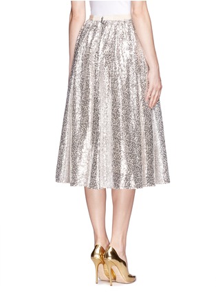 Back View - Click To Enlarge - ALICE & OLIVIA - 'Justina' nude sequin flare skirt