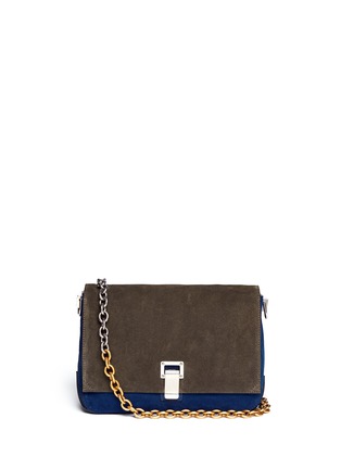 Main View - Click To Enlarge - PROENZA SCHOULER - Courier small colour block suede bag