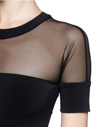 Detail View - Click To Enlarge - ELIZABETH AND JAMES - 'Kate' mesh insert body-con dress