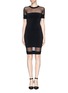 Main View - Click To Enlarge - ELIZABETH AND JAMES - 'Kate' mesh insert body-con dress