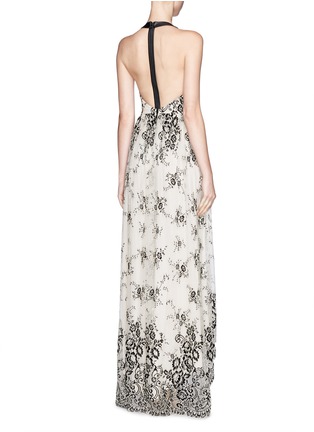Back View - Click To Enlarge - ALICE & OLIVIA - 'Isla' T-back lace maxi dress