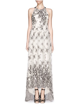 Main View - Click To Enlarge - ALICE & OLIVIA - 'Isla' T-back lace maxi dress