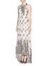 Figure View - Click To Enlarge - ALICE & OLIVIA - 'Isla' T-back lace maxi dress