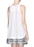 Back View - Click To Enlarge - ALICE & OLIVIA - Faux placket silk sleeveless blouse