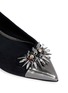 Detail View - Click To Enlarge - SERGIO ROSSI - Glam crystal and spike suede flats
