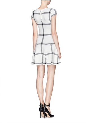 Back View - Click To Enlarge - ALICE & OLIVIA - "Selma" checkered drop waist dress