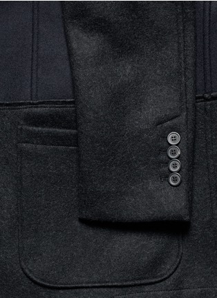 Detail View - Click To Enlarge - LANVIN - Contrast sleeve felt blazer