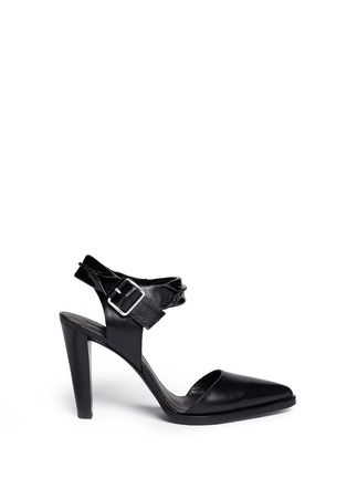 Main View - Click To Enlarge - ALEXANDER WANG - 'Jane' inverted leather ankle strap pumps