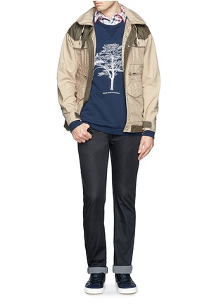 Figure View - Click To Enlarge - WHITE MOUNTAINEERING - Polyester taffeta flight jacket