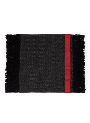 Main View - Click To Enlarge - ARMANI COLLEZIONI - Tassel basketweave wool-silk scarf