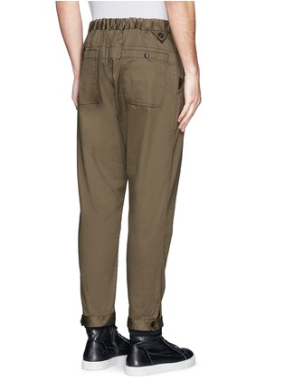 Back View - Click To Enlarge - WHITE MOUNTAINEERING - Elasticated waist twill pants