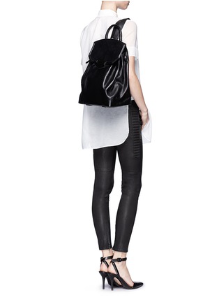 Figure View - Click To Enlarge - ALEXANDER WANG - Prisma leather backpack