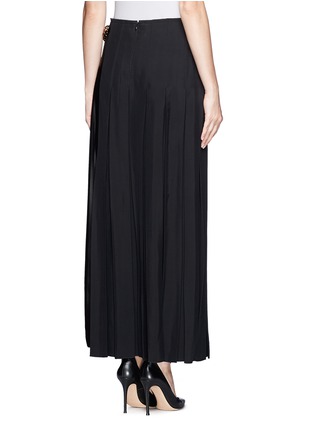 Back View - Click To Enlarge - VICTORIA BECKHAM - Crepe-satin pleat chain maxi skirt