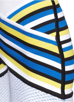 Detail View - Click To Enlarge - PRABAL GURUNG - Crossover flared knit skirt