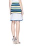 Back View - Click To Enlarge - PRABAL GURUNG - Crossover flared knit skirt