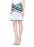 Front View - Click To Enlarge - PRABAL GURUNG - Crossover flared knit skirt
