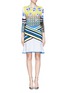 Figure View - Click To Enlarge - PRABAL GURUNG - Crossover flared knit skirt