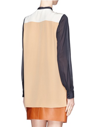 Back View - Click To Enlarge - 3.1 PHILLIP LIM - Colour-blocked silk blouse