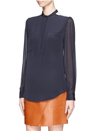 Front View - Click To Enlarge - 3.1 PHILLIP LIM - Colour-blocked silk blouse
