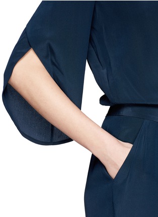 Detail View - Click To Enlarge - DIANE VON FURSTENBERG - Lucy Scoop silk jumpsuit