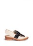 Main View - Click To Enlarge - 3.1 PHILLIP LIM - Darwin texture strap peep-toe leather loafers