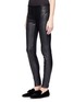Front View - Click To Enlarge - THEORY - Miana leather side stretch leggings