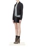 Figure View - Click To Enlarge - HELMUT HELMUT LANG - Coated twill skirt