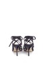 Back View - Click To Enlarge - PAUL ANDREW - 'Lindberg 85' ankle tie suede woven leather sandals