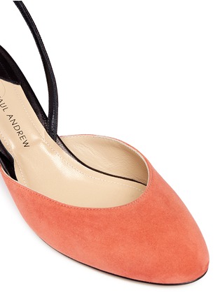 Detail View - Click To Enlarge - PAUL ANDREW - 'Celestine' colourblock suede and leather slingback pumps
