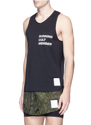 Front View - Click To Enlarge - SATISFY - 'Cult' reflective print running tank top
