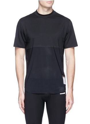 Main View - Click To Enlarge - SATISFY - 'Race' perforated panel running T-shirt