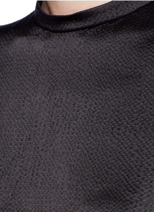 Detail View - Click To Enlarge - VALENTINO GARAVANI - Chiffon cuff satin crepon dress