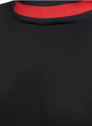 Detail View - Click To Enlarge - GUCCI - WEB TRIM JERSEY HOODIE DRESS