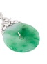 Detail View - Click To Enlarge - LC COLLECTION JADE - Diamond jade 18k white gold jade hoop pendant