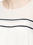 Detail View - Click To Enlarge - CHLOÉ - Bell sleeve stripe crépon dress
