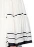 Detail View - Click To Enlarge - CHLOÉ - Bell sleeve stripe crépon dress